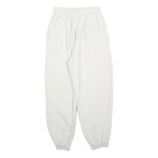 ADIDAS Womens Joggers White S W26 L26 Cotton Blend Logo Elastic Waist