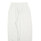 ADIDAS Womens Joggers White S W26 L26 Cotton Blend Logo Elastic Waist