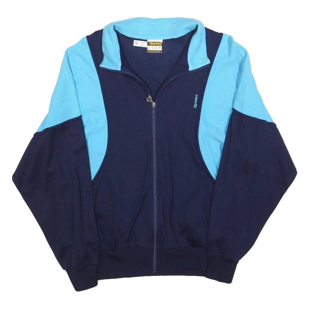 GONSO Mens Navy & Light Blue Zip Jacket M Polyester Sportswear Casual Activewear