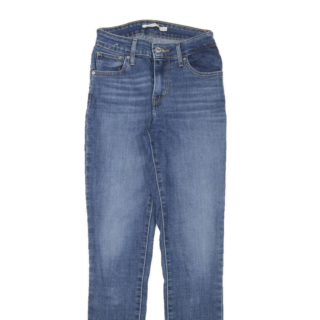 LEVI'S 721 Womens Jeans Blue Slim Skinny Denim Medium W22 L28 Stretch Cotton