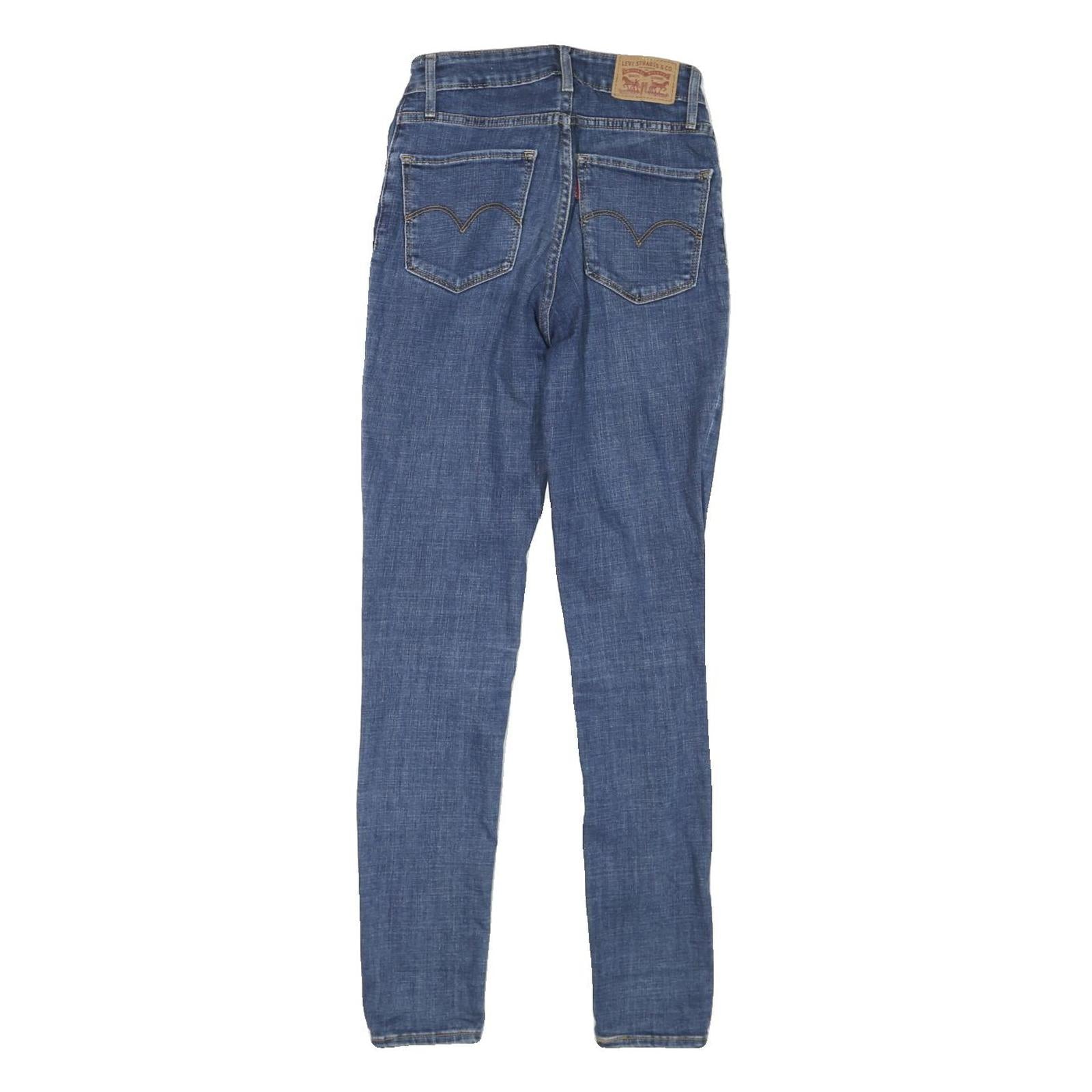 LEVI'S 721 Womens Jeans Blue Slim Skinny Denim Medium W22 L28 Stretch Cotton