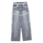 JOPP Womens Relaxed Jeans Blue Denim Raw W26 L28 Casual Patchwork Style