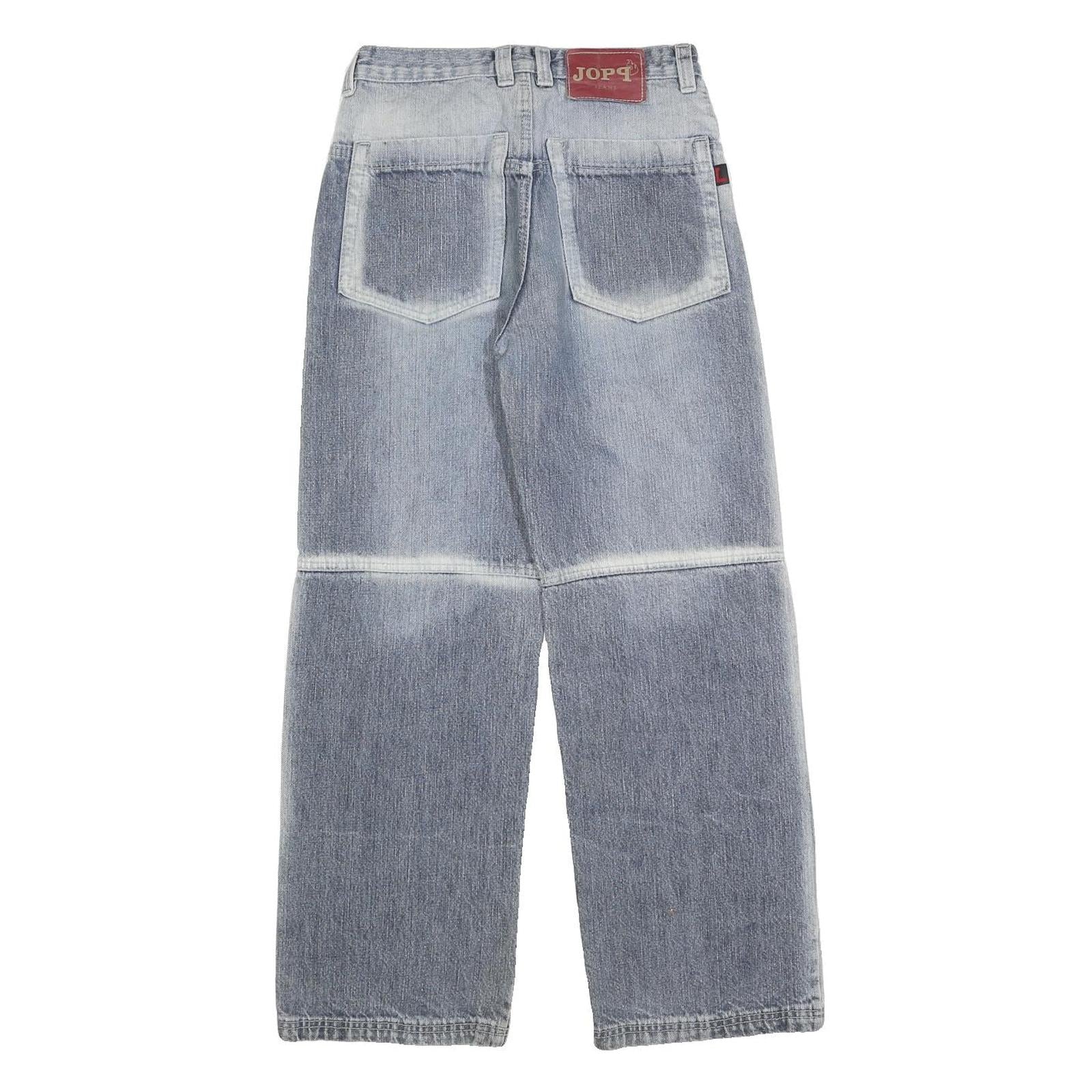 JOPP Womens Relaxed Jeans Blue Denim Raw W26 L28 Casual Patchwork Style