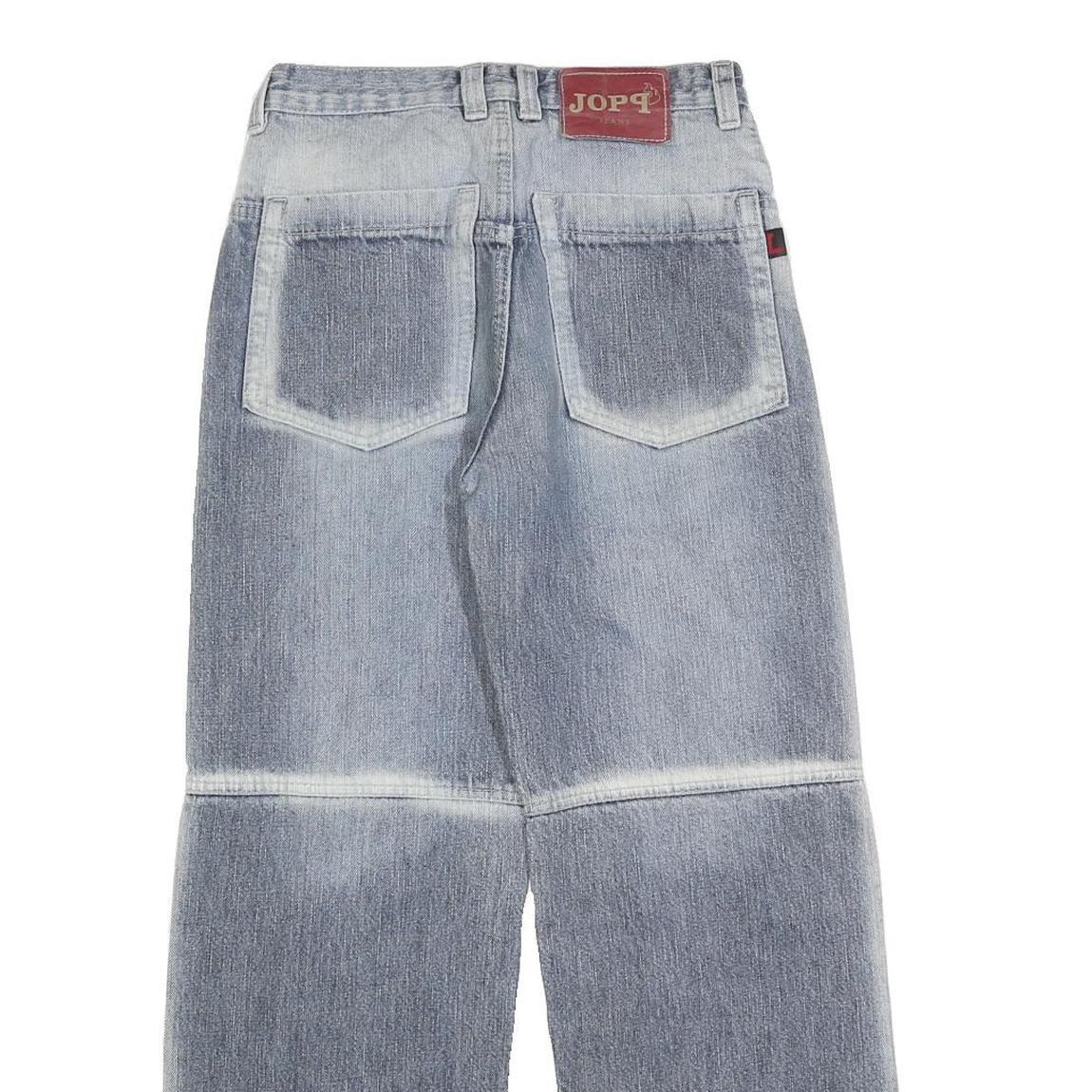 JOPP Womens Relaxed Jeans Blue Denim Raw W26 L28 Casual Patchwork Style