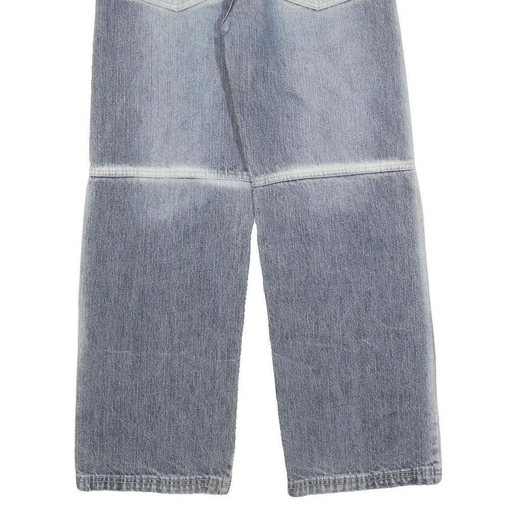 JOPP Womens Relaxed Jeans Blue Denim Raw W26 L28 Casual Patchwork Style