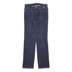 ARMANI JEANS Womens Slim Blue Denim Jeans W28 L32 Stylish Logo Zip