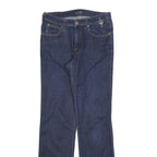 ARMANI JEANS Womens Slim Blue Denim Jeans W28 L32 Stylish Logo Zip
