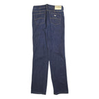 ARMANI JEANS Womens Slim Blue Denim Jeans W28 L32 Stylish Logo Zip