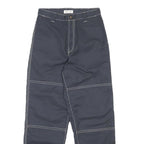 DICKIES Womens Cotton Blend Navy Relaxed Straight Trousers W26 L28 Casual