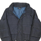 FILA Mens Navy Blue Polyester Blend Puffer Jacket 2XL Zip Closure Casual