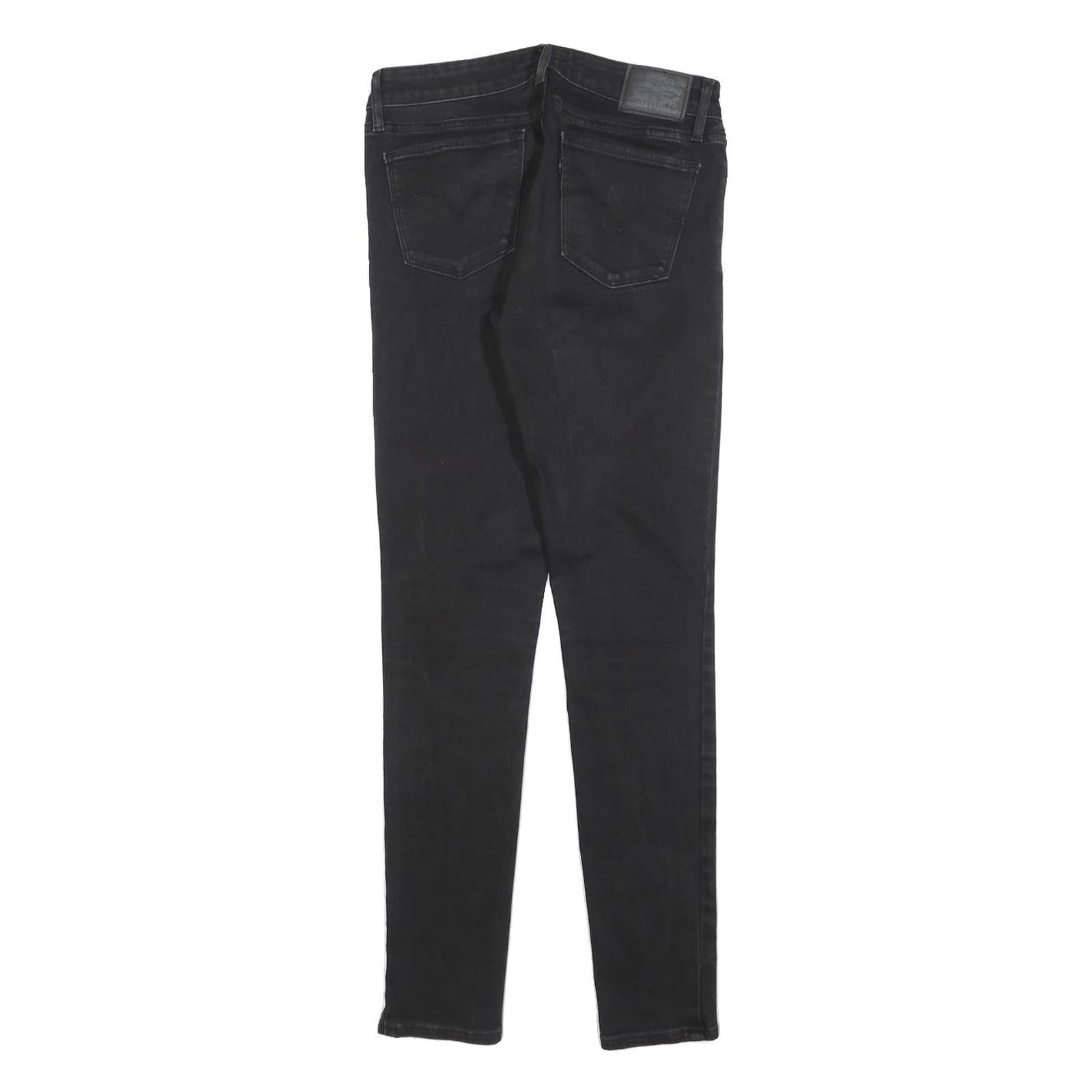 LEVI'S 711 Womens Jeans Black Slim Skinny Denim Medium W27 L30 Stylish