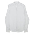 REISS Mens White Printed Cotton Blend Shirt S Classic Button Collar