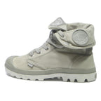 PALLADIUM Pampa Hi Womens Lace-Up Boots Beige Canvas UK 5 Fold-Down Cuff Casual