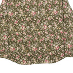 LAUREN RALPH LAUREN Womens Green Floral Shirt L Elegant Cotton Blend Button