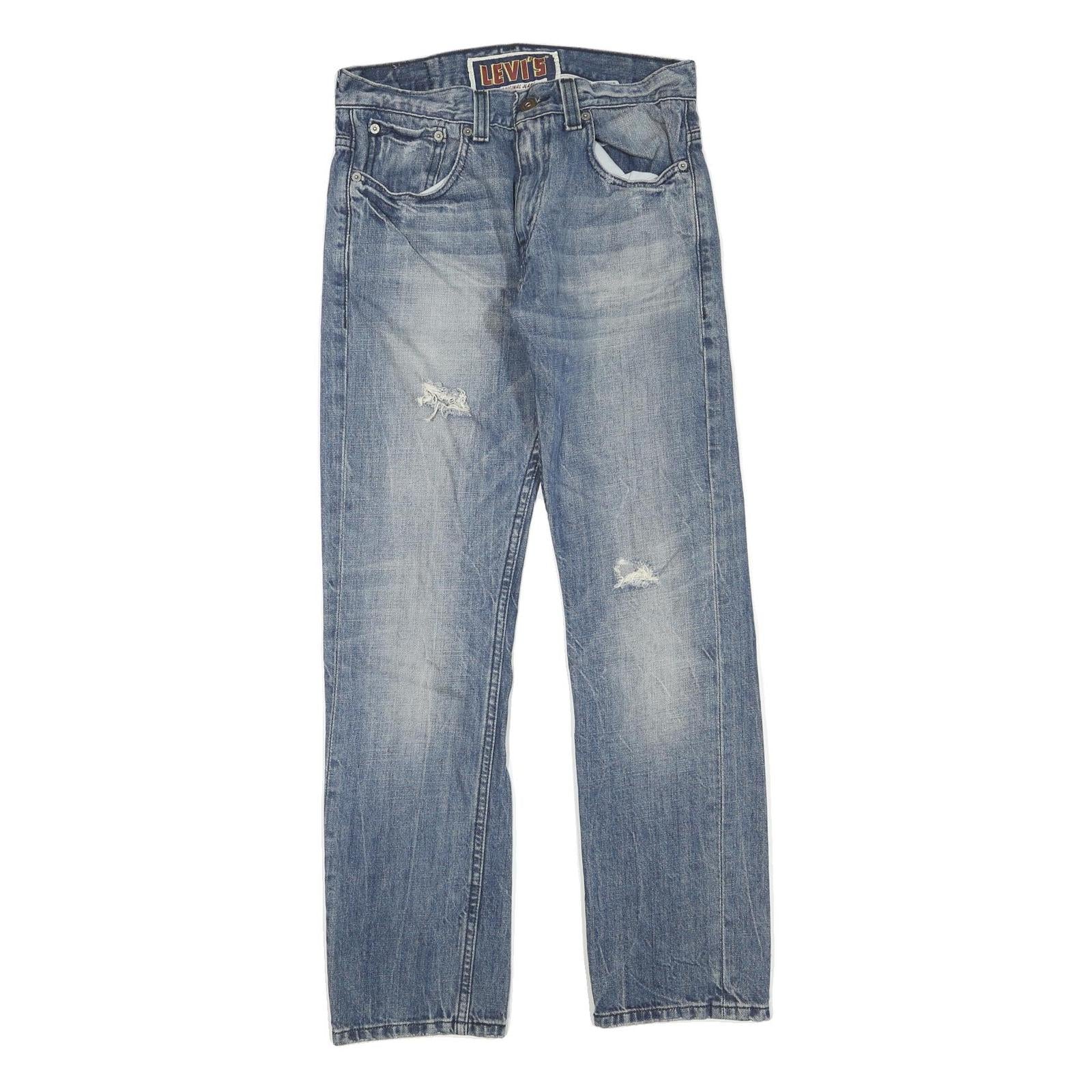 LEVI'S Womens Jeans Blue Regular Straight Denim Medium W32 L30 Classic Zip