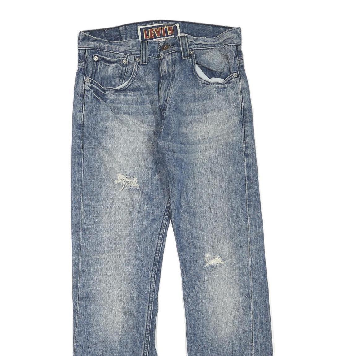 LEVI'S Womens Jeans Blue Regular Straight Denim Medium W32 L30 Classic Zip