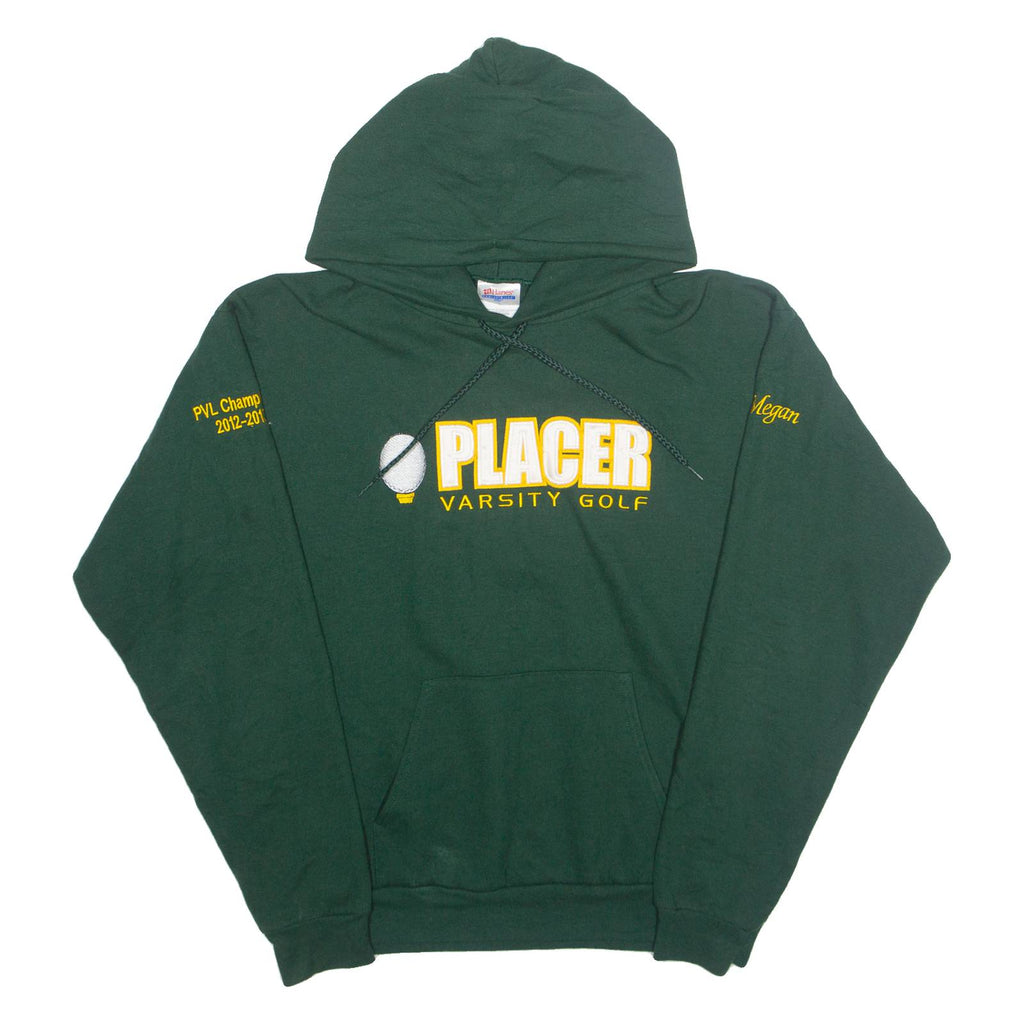 HANES Oversized Placer Varsity GOLF Megan Womens Green Hoodie USA M