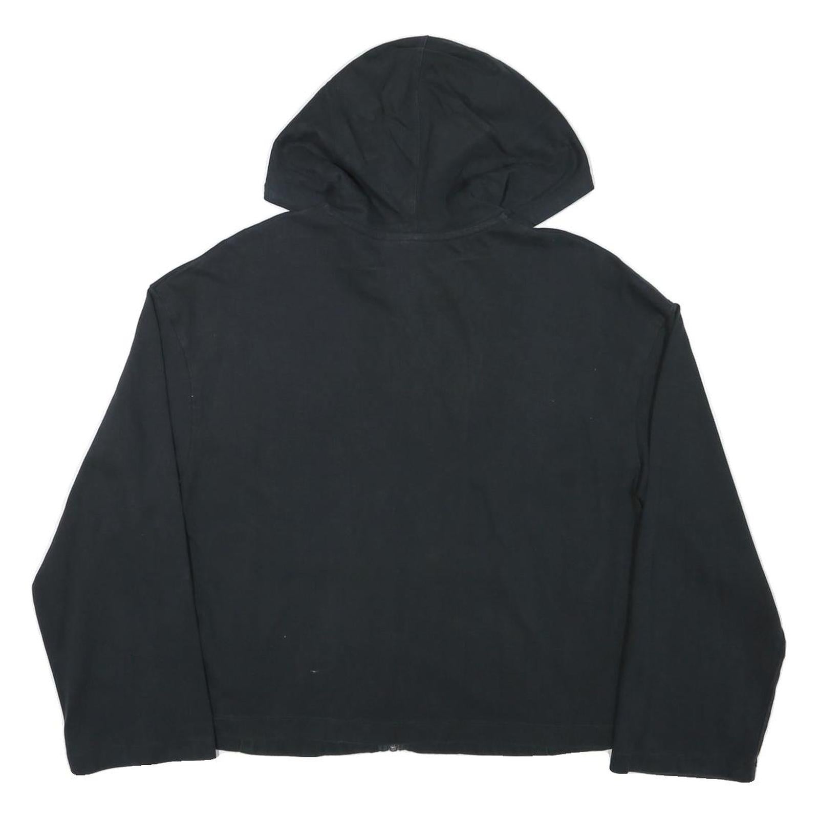 NIKE Womens Black Hoodie Full Zip M Cotton Blend Casual Sportswear