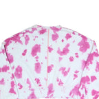 NIKE Womens White & Pink Tie Dye Crew Neck M Sweatshirt Cotton Blend Casual