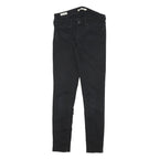 LEVI'S Womens 711 Slim Black Denim Jeans Cotton Blend W26 L28 Zip Classic