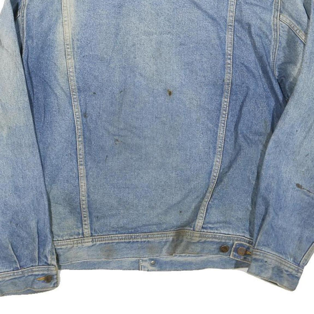 LEE Mens Blue Denim Cotton Blend Button Jacket L Classic Fit Casual Comfortable