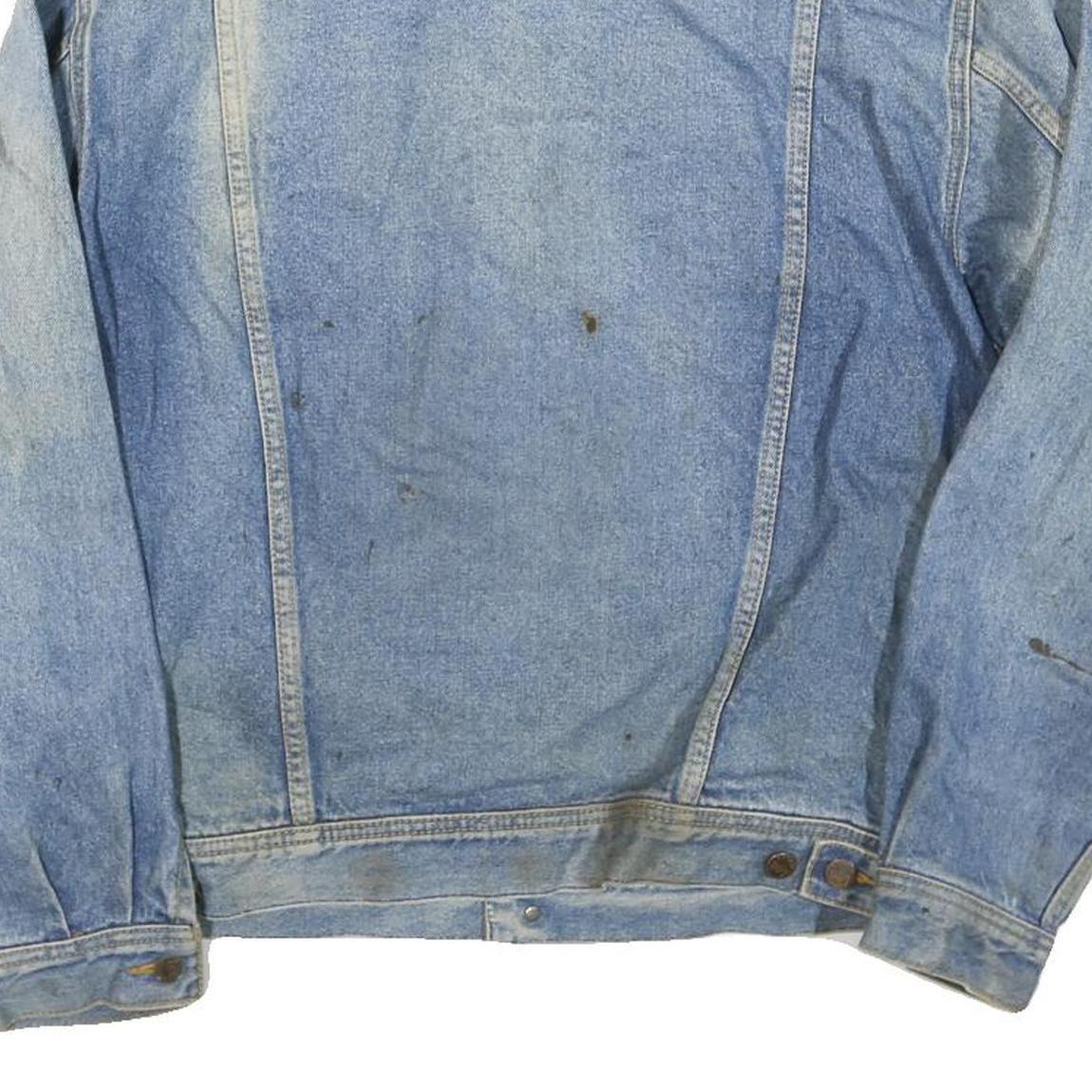 LEE Mens Blue Denim Cotton Blend Button Jacket L Classic Fit Casual Comfortable