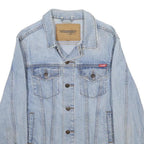 WRANGLER Womens Blue Denim Jacket S Cotton Button Casual Classic Fit