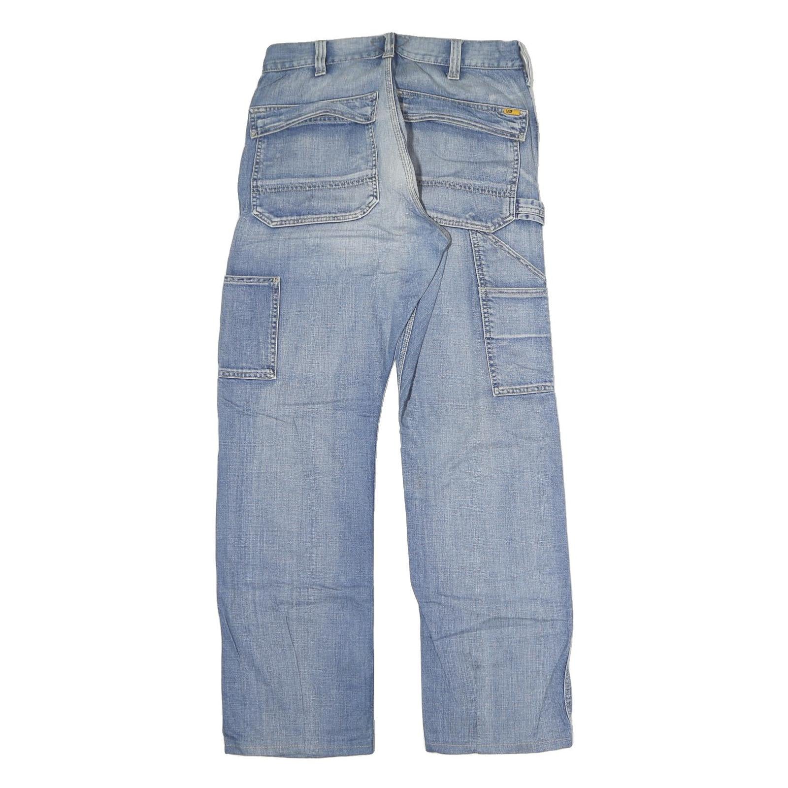 MELTIN POT Womens Jeans Blue Regular Straight Denim Light W30 L30 Casual