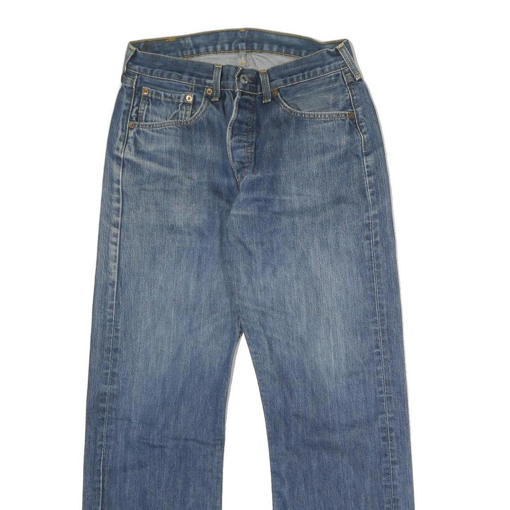 LEVI'S 501 Mens Jeans Blue Regular Straight Denim Medium W32 L30 Classic Zip