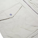 TIMBERLAND Mens Beige Nylon Outdoor Jacket S Zip Closure Band Collar Pocketed