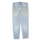 CARHARTT Mens Regular Fit Light Blue Denim Jeans W36 L30 Zip Closure Classic