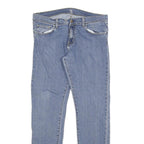 CARHARTT Mens Jeans Blue Regular Straight Denim Light W34 L32 Zip Cotton Blend