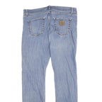 CARHARTT Mens Jeans Blue Regular Straight Denim Light W34 L32 Zip Cotton Blend
