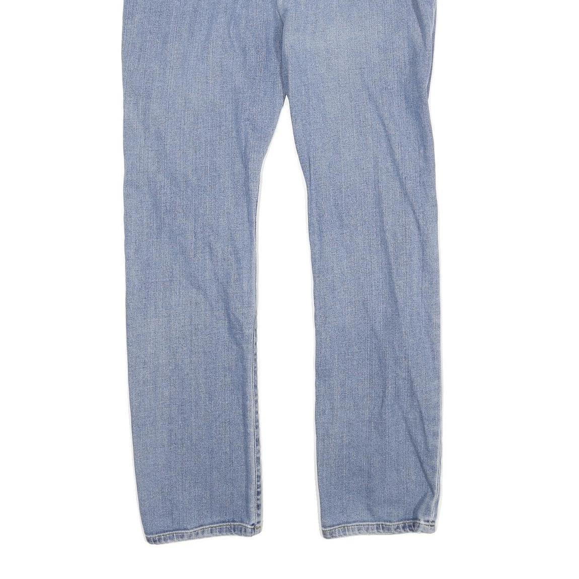 CARHARTT Mens Jeans Blue Regular Straight Denim Light W34 L32 Zip Cotton Blend