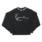 KARL KANI Womens Black Sweatshirt Crew Neck XS Logo Print