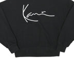 KARL KANI Womens Black Sweatshirt Crew Neck XS Logo Print