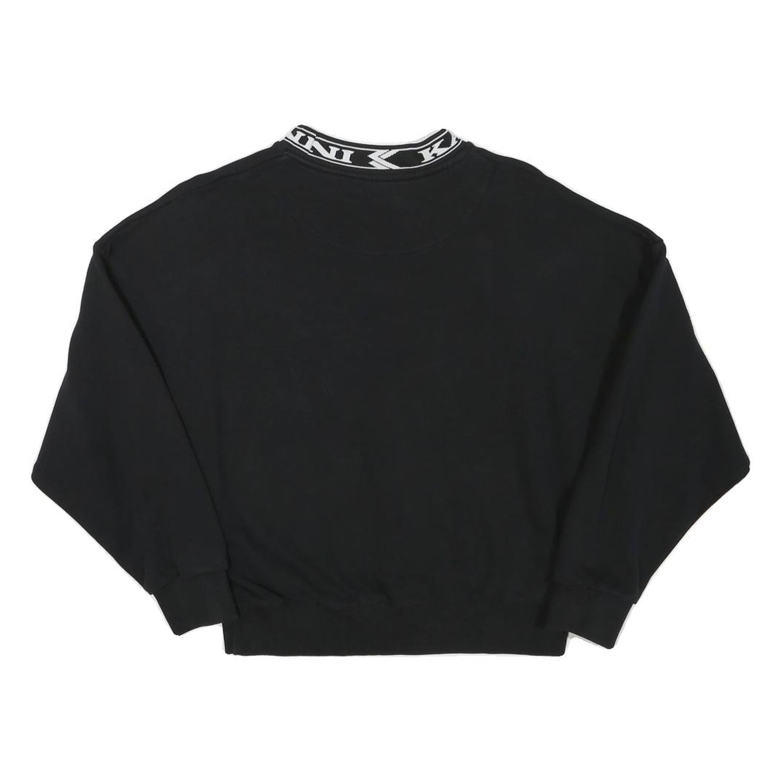 KARL KANI Womens Black Sweatshirt Crew Neck XS Logo Print