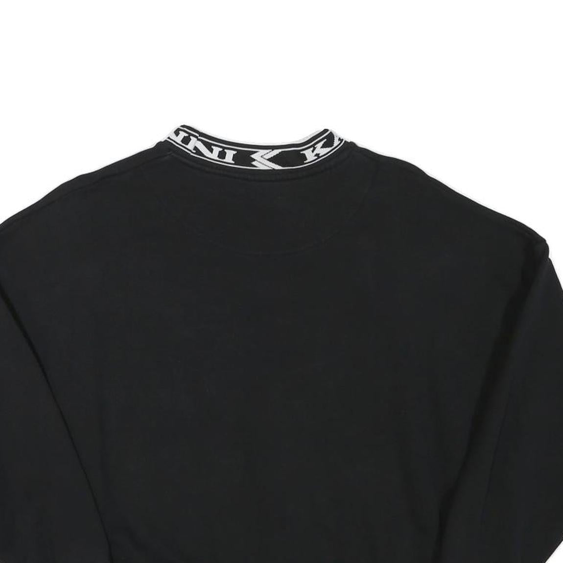 KARL KANI Womens Black Sweatshirt Crew Neck XS Logo Print