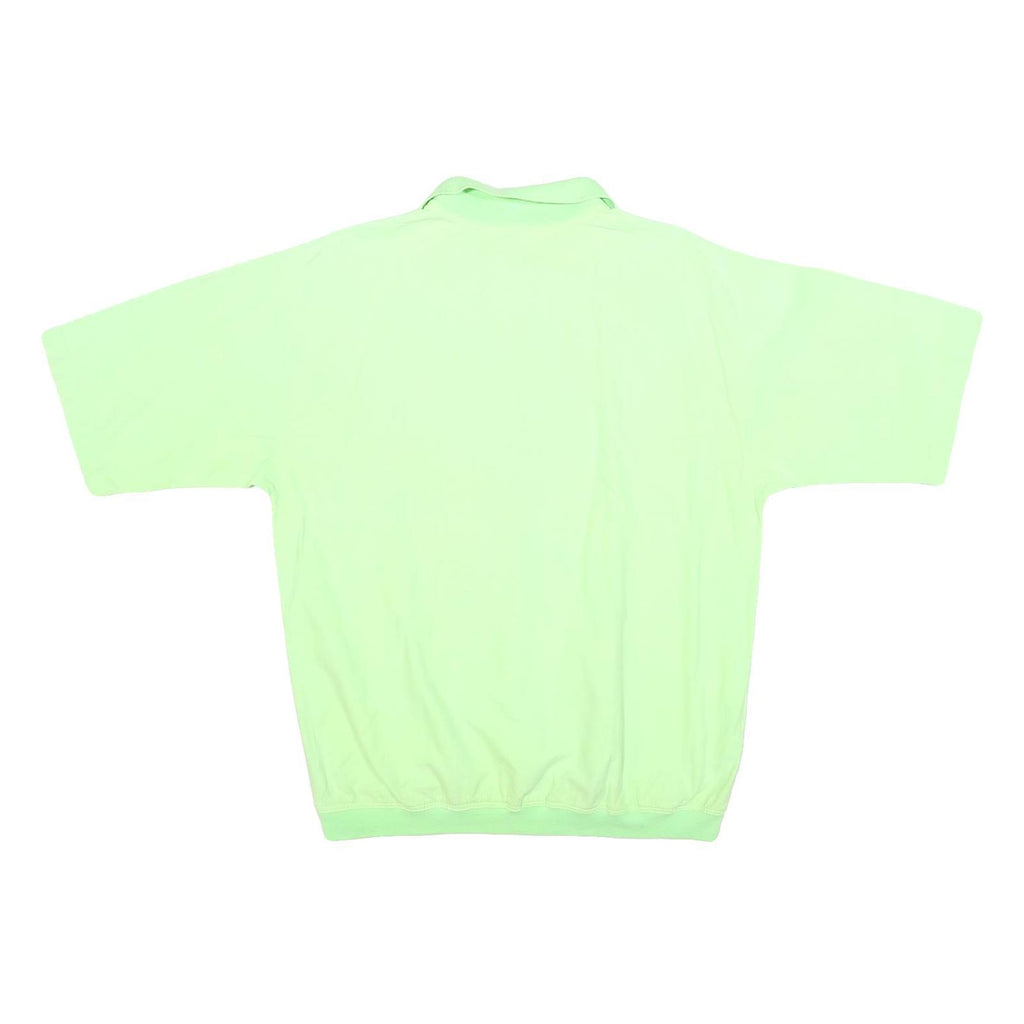 STARLIGHTS Mens Light Green Beach Club Short Sleeve Printed Polo Shirt L Relaxed