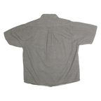 ROUTE 66 Mens Grey Cotton Geometric Print Shirt L Button Down Summer Casual