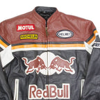 TOP Red Bull Womens Biker Jacket Black Leather S