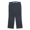 DICKIES Womens Relaxed Black Trousers W34 L28 Cotton Blend Zip Casual Workwear