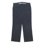 DICKIES Womens Relaxed Black Trousers W34 L28 Cotton Blend Zip Casual Workwear
