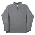 COLUMBIA Mens Grey Pullover Plain Half Zip Basic Knit M Outdoor Sport Sweater