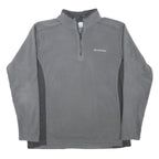 COLUMBIA Mens Grey Pullover Plain Half Zip Basic Knit M Outdoor Sport Sweater