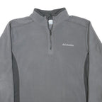 COLUMBIA Mens Grey Pullover Plain Half Zip Basic Knit M Outdoor Sport Sweater
