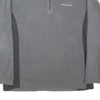 COLUMBIA Mens Grey Pullover Plain Half Zip Basic Knit M Outdoor Sport Sweater