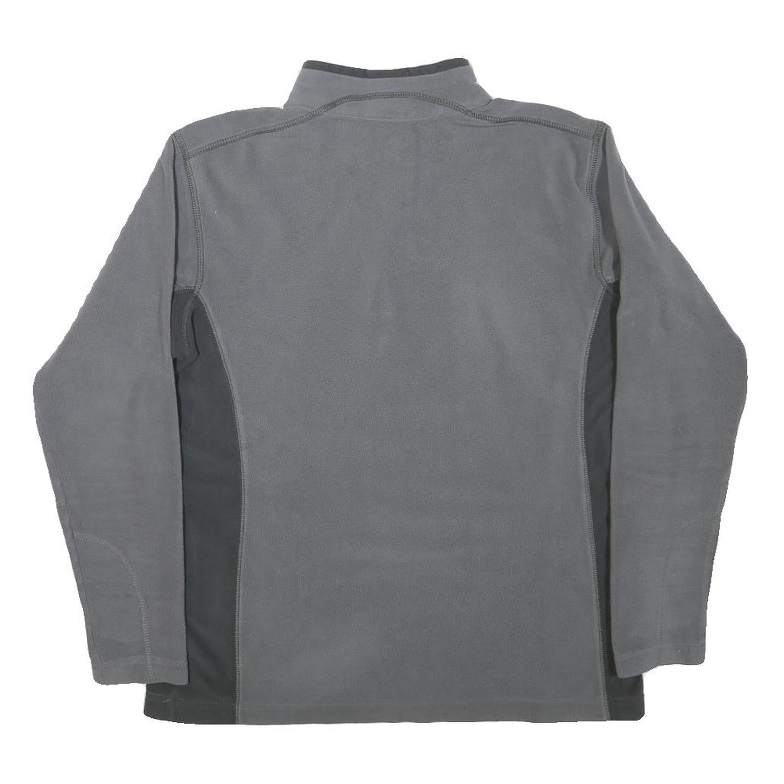 COLUMBIA Mens Grey Pullover Plain Half Zip Basic Knit M Outdoor Sport Sweater