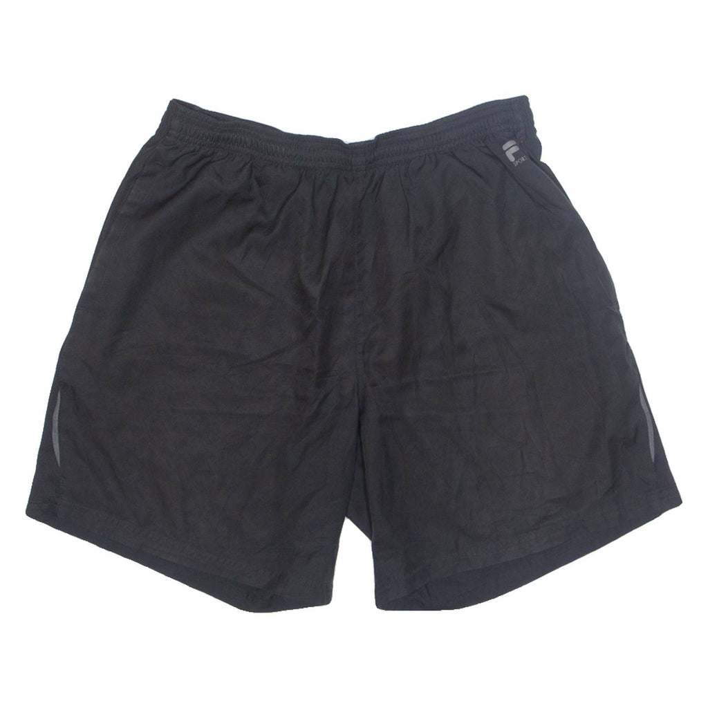 FILA Mens Sports Shorts Black Relaxed M W28