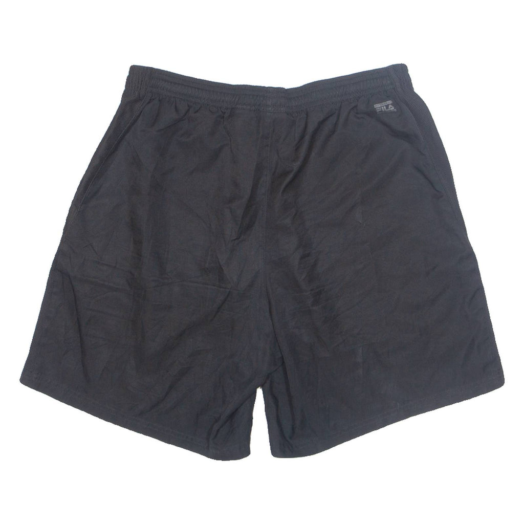 FILA Mens Sports Shorts Black Relaxed M W28